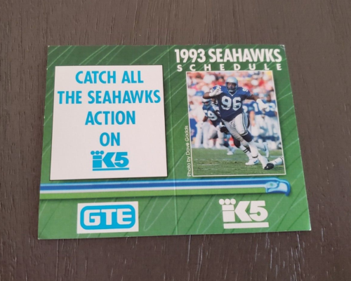 1993 NFL Seattle Seahawks Pocket Schedule - Picture 1 of 2
