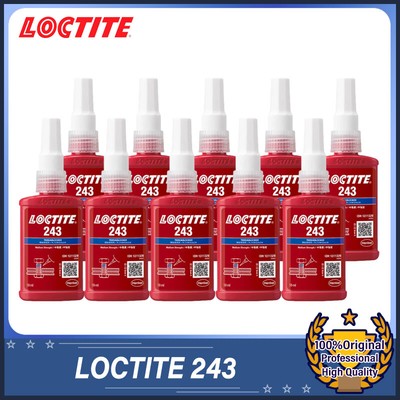 10PCS LOCTITE 243 250ml Threadlocker Glue Blue Medium Strength Primerless