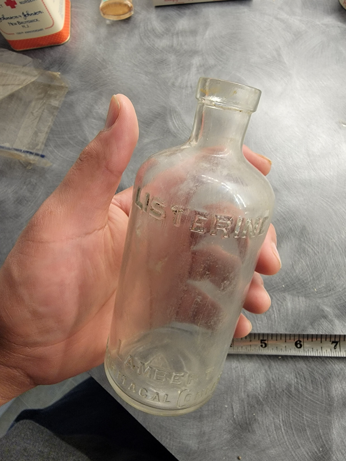 vintage listerine lambert pharmacal co glass bottle 6 inch eBay