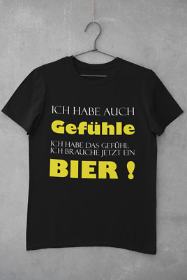 Unisex T-Shirt mit Spruch ''Biergefühle''  100% Baumwolle