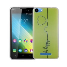 Custodia cellulare per Wiko Lenny 2 Be Happy verde custodia cover fantasia slim TPU custodia astuccio
