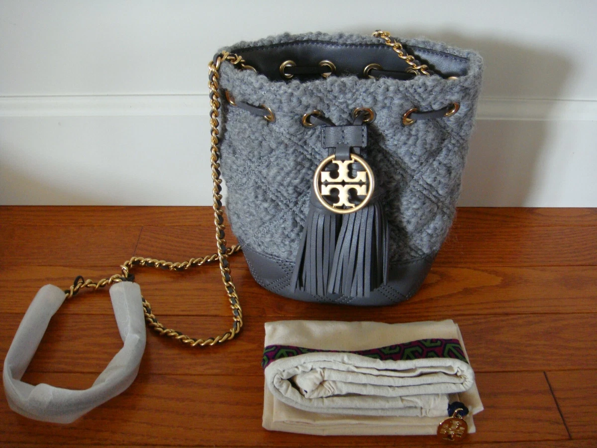 Tory Burch Fleming Soft Mini Bucket Bag in Natural