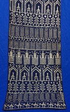 Vintage Assuit Shawl from Egypt - Black with Silver - Belly Dance Tribal