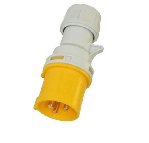 Enchufe de arrastre 32 amperios 110 v enchufe de sitio 3 pines PCE 110 voltios amarillo conexión NUEVO - Imagen 4 de 4