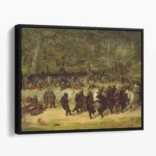 The Bear Dance by William Holbrook Beard Vintage Animal Canvas Print Wall Art