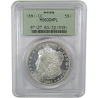 1881 CC Morgan Silver Dollar MS 63 DMPL PCGS Proof-Like $1 Coin