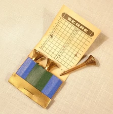 Golden Golf Tees Citizens National Bank Decatur IL Vintage