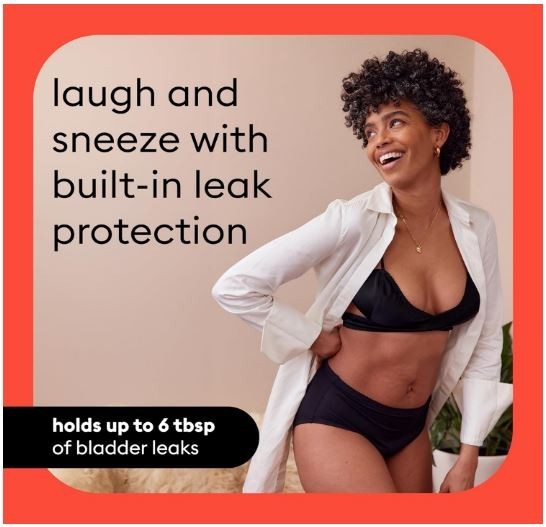 Thinx Hi-Waist Underwear XXL Light Absorbency Incontinence Panties 2X Blackberry