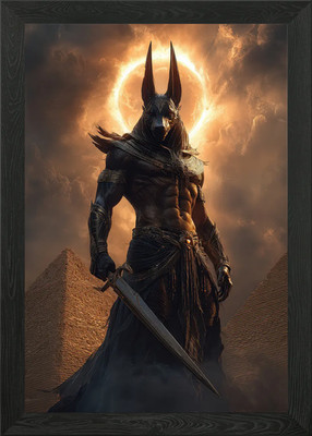 Anubis Krieger gerahmtes Wandbild Poster Leinwanddruck Bild