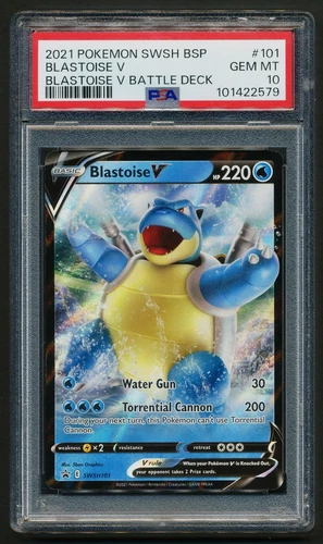 Blastoise V SWSH101 Black Star Promo Holo Pokémon Battle Deck PSA 10 GEM MINT
