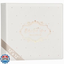 Keepsake Baby Memory Book Girl Boy   Timeless Leather-Bound Baby Milestone Bo