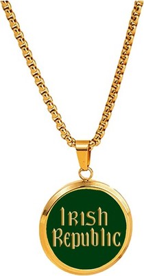 Halskette Ostern Aufstieg Irische Republik goldfarben mit Anhänger und Geschenkbox
