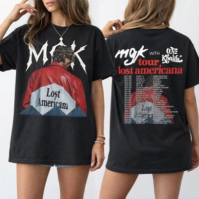 MGK Lost Americana Tour Shirt Machine Gun Kelly Wiz Khalifa Concert Merch