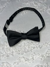Men  s Bespoke Adjustable Satin Black Bow Tie