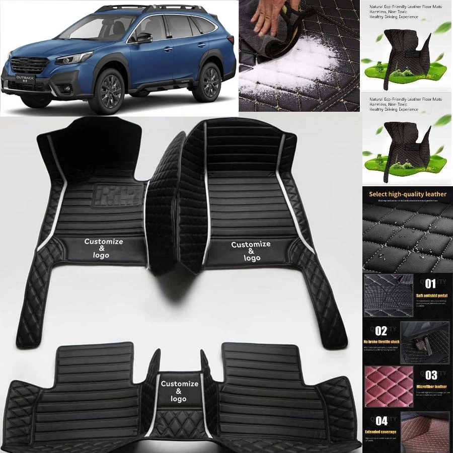 For Subaru Outback Car Floor Mats PU Leather Auto Pads Interior Accessories Foto 2 de 4