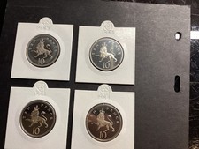 4 ‘ Q Elizabeth II  Ten Pence 10p Proof  Coins!…