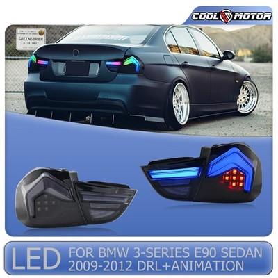 RGB LED Tail Lights For BMW 3 Series E90 Sedan 4-Door 2009-2012 Rear Lamps LH+RH
