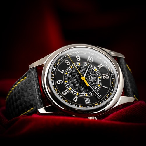Patek Philippe Calatrava 6007G-001 White Gold Black & Yellow D...