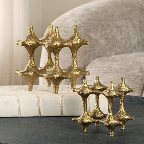 Uttermost 18314 Gilded Connection 6.5 X 6.5 inch Sculptures, Set of 2 - Picture 6 of 6