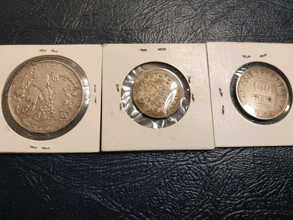 Foreig Silver: Greece, Turkey (ottoman empire) Brazi, Silver Coins And Currency - Image 2 of 4