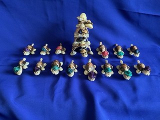 Vintage Shell Turtle Bobble Heads And 14 Other Shell Turtles