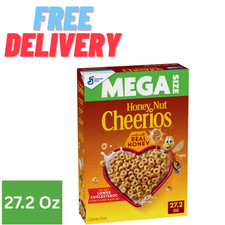 Honey Nut Cheerios, Heart Healthy Gluten Free Breakfast Cereal, Mega Size, 27.2
