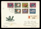DR WHO 1959 SWITZERLAND FDC PRO PATRIA MINERAL SEMI POST COMBO R86367