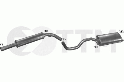 Ligne d'échappement Seat Ibiza 1.6 1.8 en acier renforcé avec silencieux durable