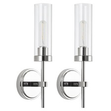 Bathroom Wall Sconces Vanity Light Fixtures, Chrome, 2 pcs