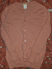 J Crew 100 Cashmere Italian Yarn Pink Cardigan Womens Size XS