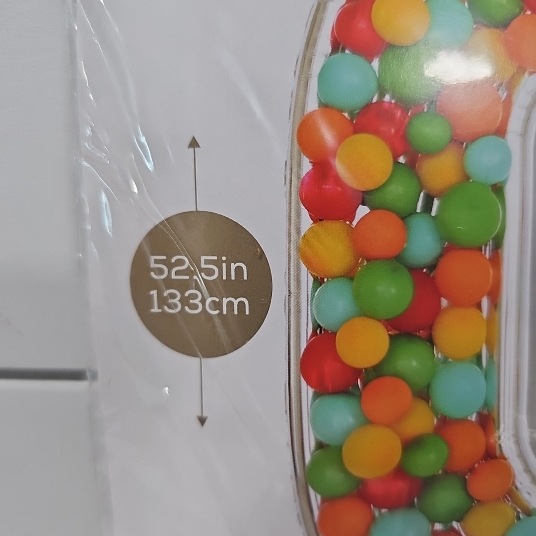 Anagram Balloon Formz 52.5"  Zero (0) Silver Foil Balloon Birthday Party Decor