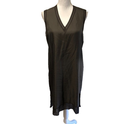 Rag & Bone Silk Shift Tunic Dress Womens Small Brown Sleeveless Minimalist