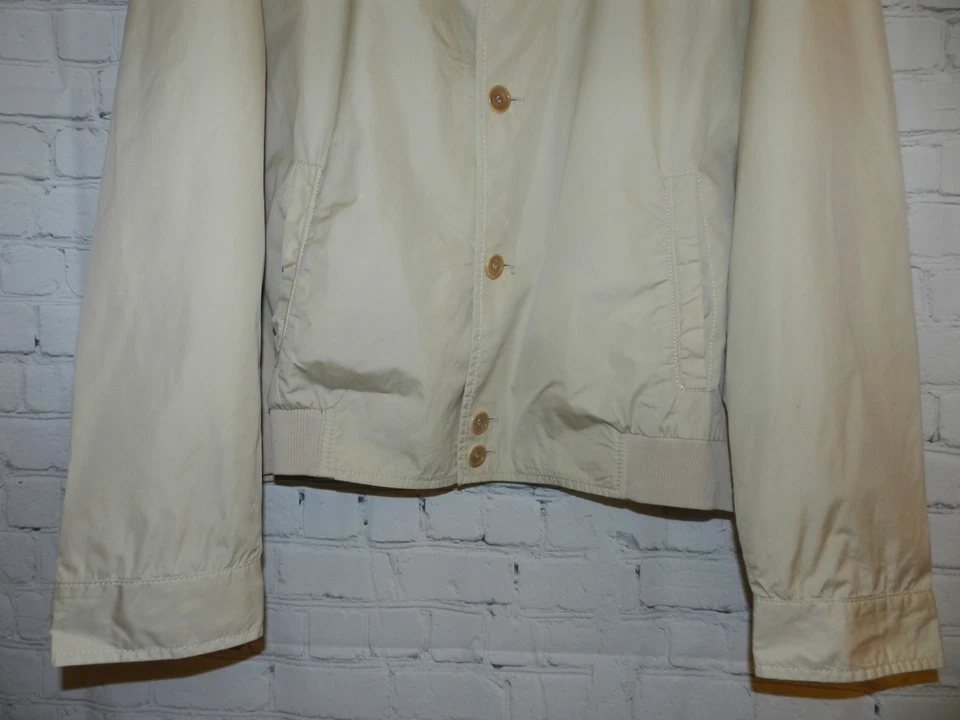 Brioni Beige Storm System Leather Trim Jacket Size 54IT 44US - Image 2 of 4