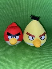 Angry Bird Beanie Plush 4" small 2012 yellow Chuck  Red Angry Bird 4  