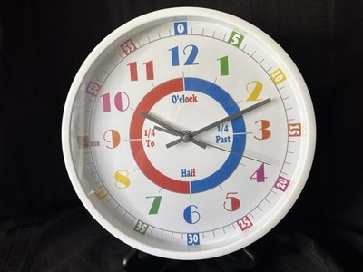 Telling Time Teaching Clock - Learning Clock for Kids - Wall Clock
