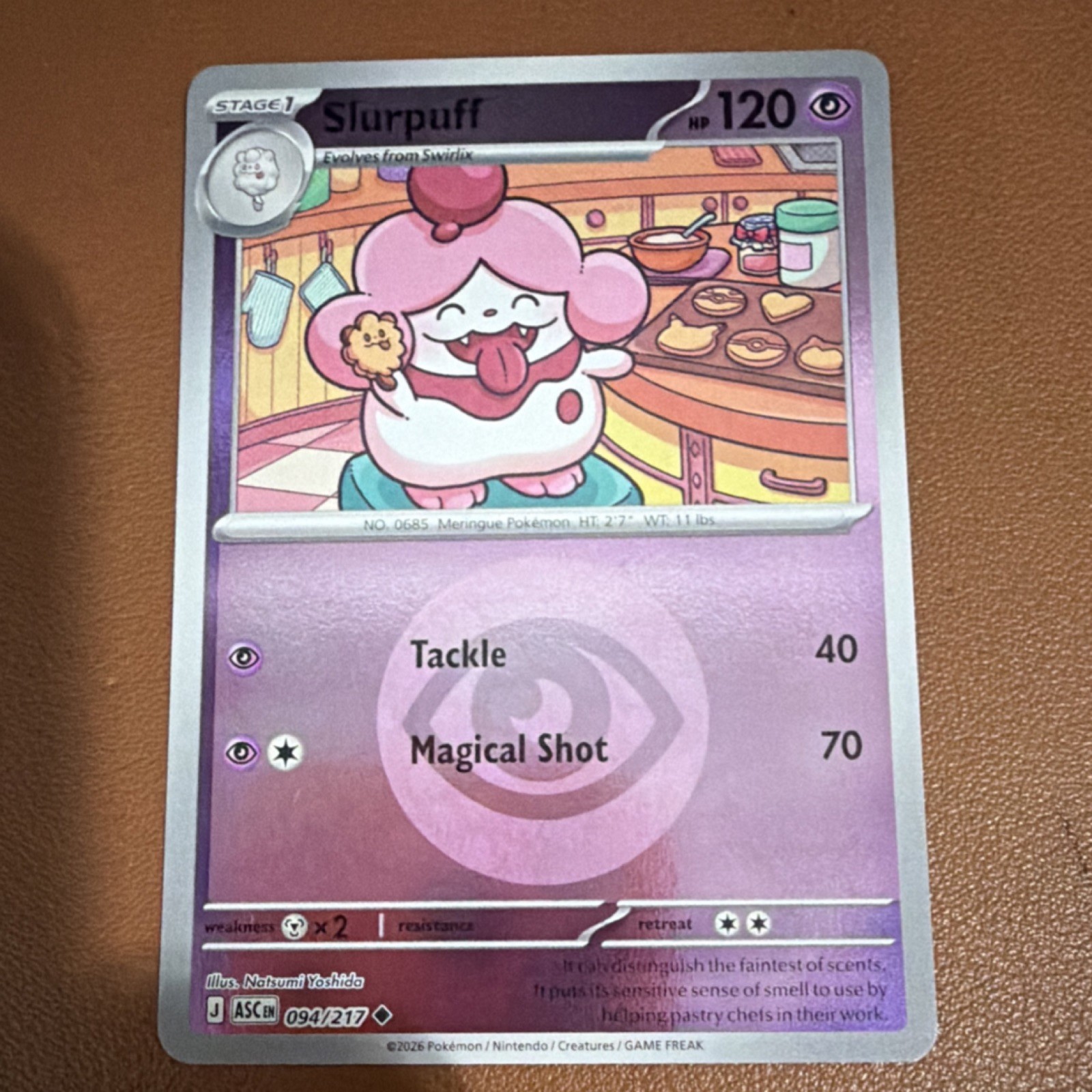 Pokémon Slurpuff 094/217 Regular Stage 1 Psychic HP 120 Pokémon TCG Card