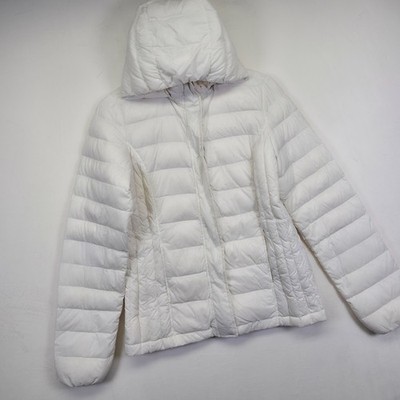 32 Degrees Heat Puffer Jacket Women S White Goose Down Lightweight Packable  Coat