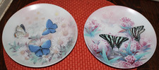 Lena Liu On Gossamer Wings Plate Lot (2) W.S. George w/ COA & Boxes Butterflies