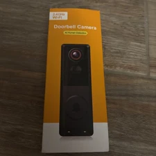 2.4 GHz Wi-Fi Video Doorbell w/ Indoor Ring Chime, Enhanced Security New In Box