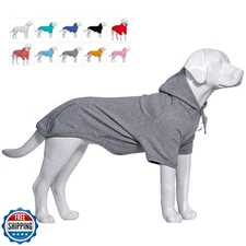 Lovelonglong Blank Basic Hoodie Sweatshirt for Dogs 100% Cotton Fits Small Me