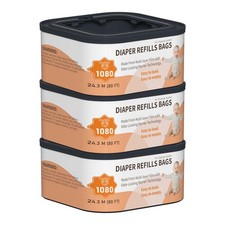 Jumbo Square Refills Disposal Bags Refill Compatible with Diaper Genie Compa...