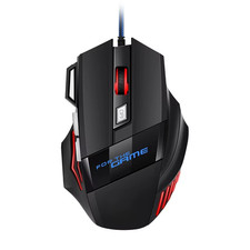 RGB Gaming Mouse Wired 5500 DPI Ergonomic 7 Button USB Mouse for PC