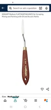 KINGART Medium FLAT PAINTING KNIFEfor Scraping, Mixing and Painting