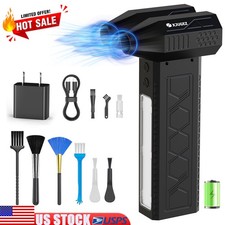 Electric Air Duster,180000RPM Dual Air Outlet Compressed Air Duster Turbo Fan,h