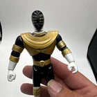 Bandai Power Rangers Black Ranger 1996 Vintage Black/Gold Plastic Action Figure