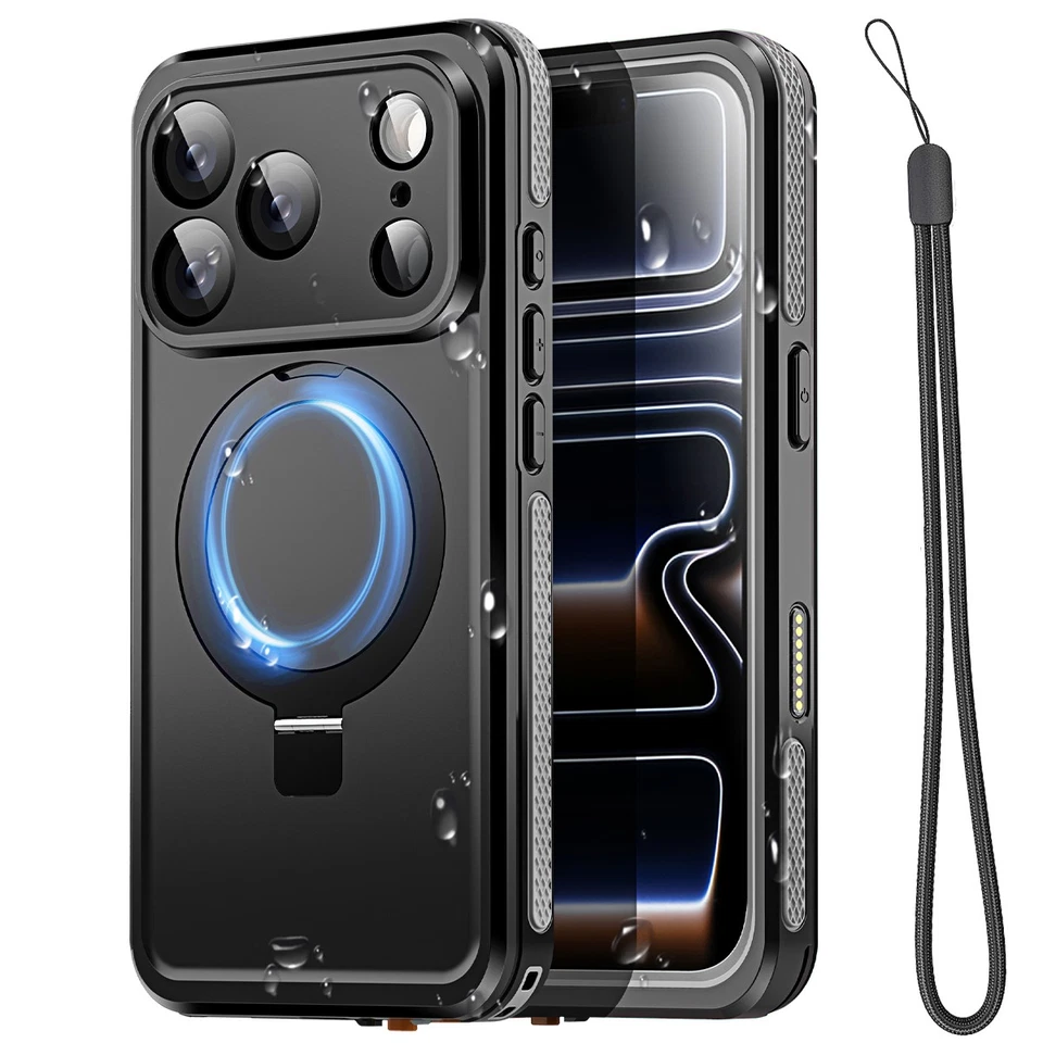 Funda impermeable Magsafe para iPhone 17 Pro Max 17 Air anillo magnético soporte cubierta Foto 2 de 4