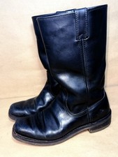 Vtg Harley Davidson Leather Motorcycle Boots Men 9 USA Made Square Toe Biker