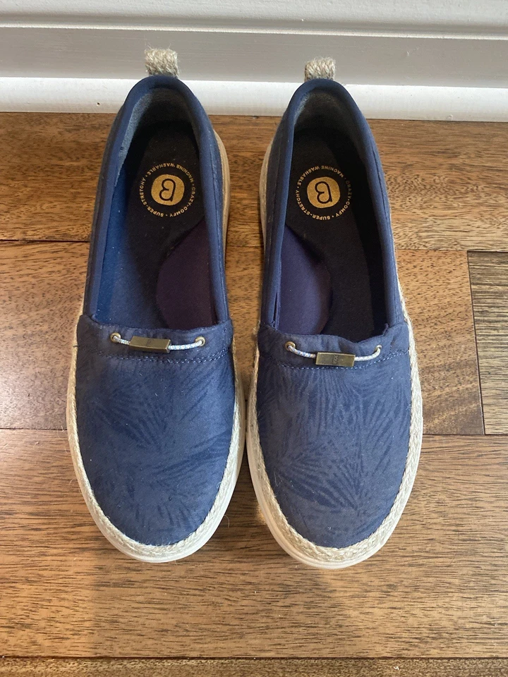 BZees MAUI Womens Comfort Slip-On Shoe Sz 7 M Navy Blue Outdoor Walking Active - Image 3 of 4