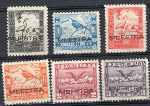BOLIVIA, 6 STAMPS, ONLY BIRDS OF THE SET, SPECIMEN, MNH - Picture 1 of 1