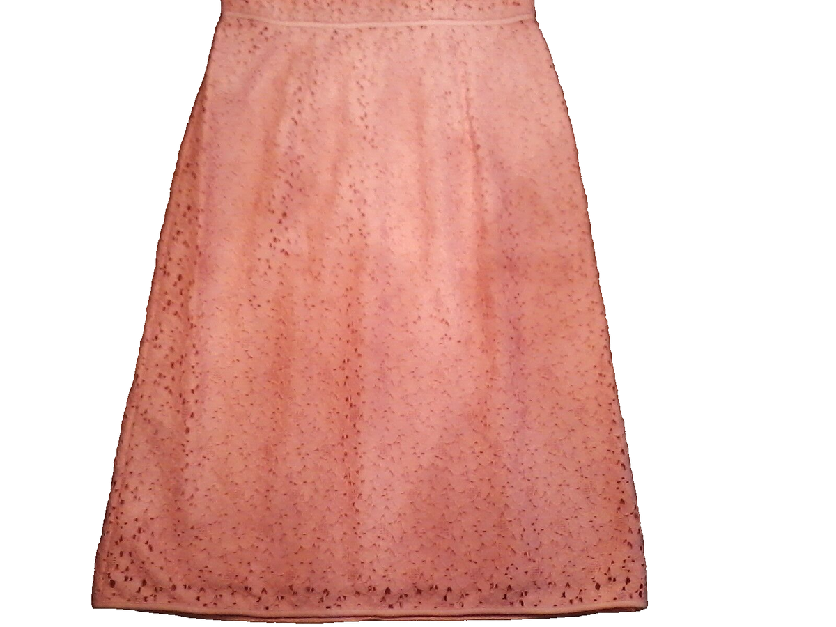 NWT Ann Taylor Rose Pink Lace Dress in Size 0 with Matching Pink Cotton  Lining | eBay